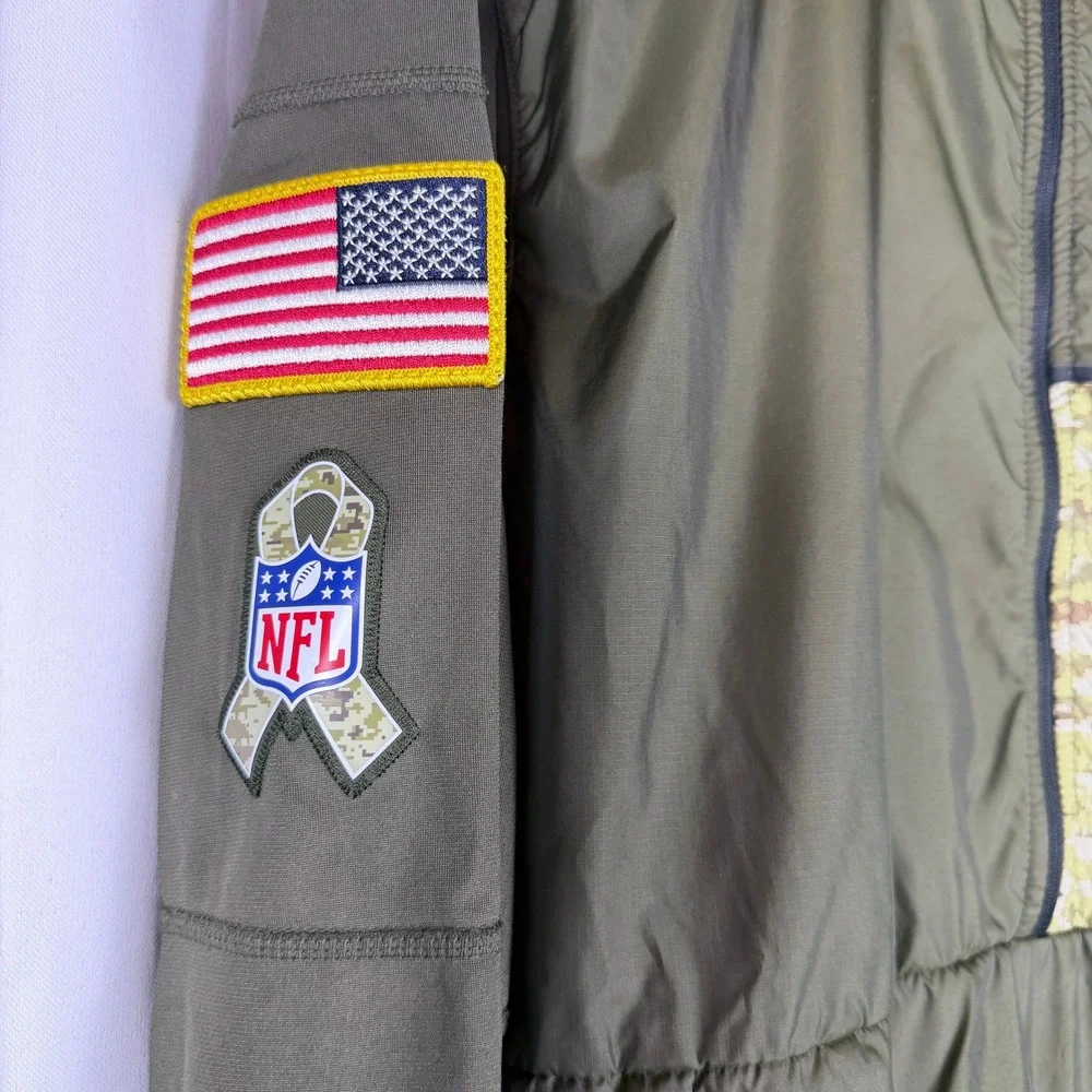 Nike Dallas Cowboys Salute to Service Shield Jacket Mens Medium Olive Green Camo